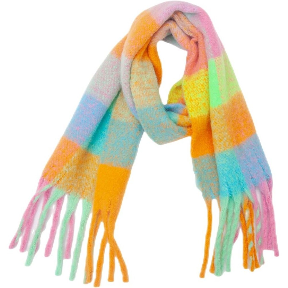 Large Colorful Cashmere Scarf NEW